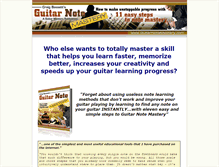 Tablet Screenshot of guitarnotemastery.com